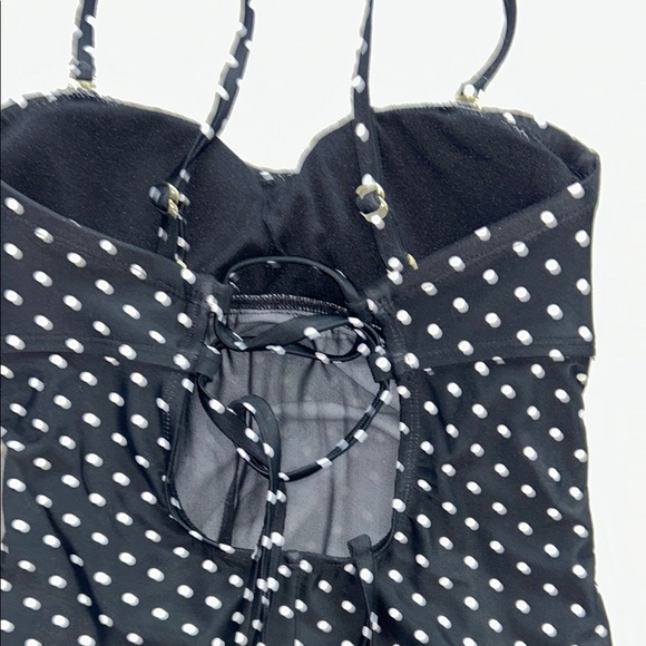 Shade & Shore Black and White Polka Dot One Piece Swimsuit - Picture 4 of 10